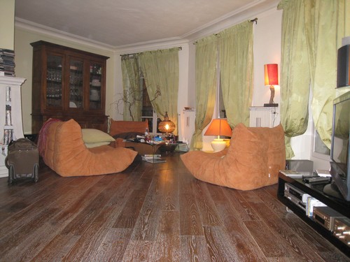 Parquet massif chêne huile - Chêne massif thermo-traite fume huilé blanc 160x20